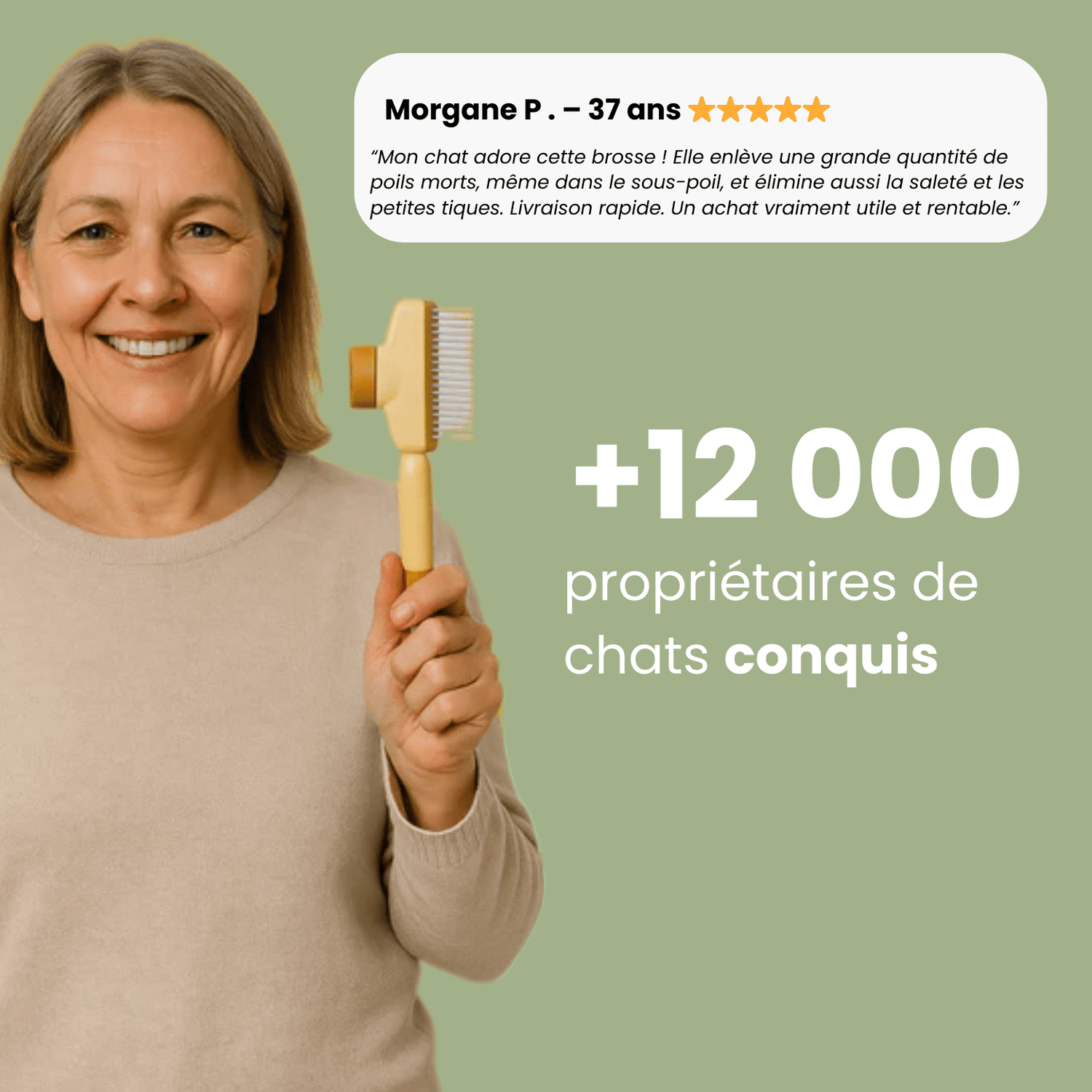 Brosse anti - poil pour chat - Le TroneCanin